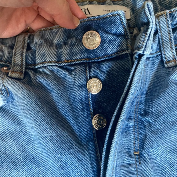 Zara High Waist Straight Leg Jeans - Picture 4 of 8